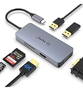 USB C Hub, Docking Station, TOTU 6-in-1 Docking Station Type C Hub with 4K HDMI Port, VGA Port, 2...