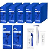 Shave Kit in Bulk Twin Blade Razors with Protective Cap,Disposable Razors in Bulk Shaving Cream f...