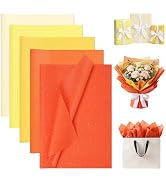 Bobobag 100 Sheets 20"X14" Orange Tissue Paper for Gift Bags, Bulk Gift Wrapping Tissue Paper 5 C...
