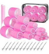 Hair Rollers, IKOCO 4 Sizes Self Grip Hair Rollers Set Includes 60mm 48mm 36mm 25mm Curlers for L...