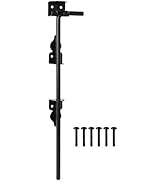 HILLMASTER 18" Heavy Duty Cane Bolt Gate Drop Rod for Wood Fence, Steel Drop Bolts Cane Bolt Hard...