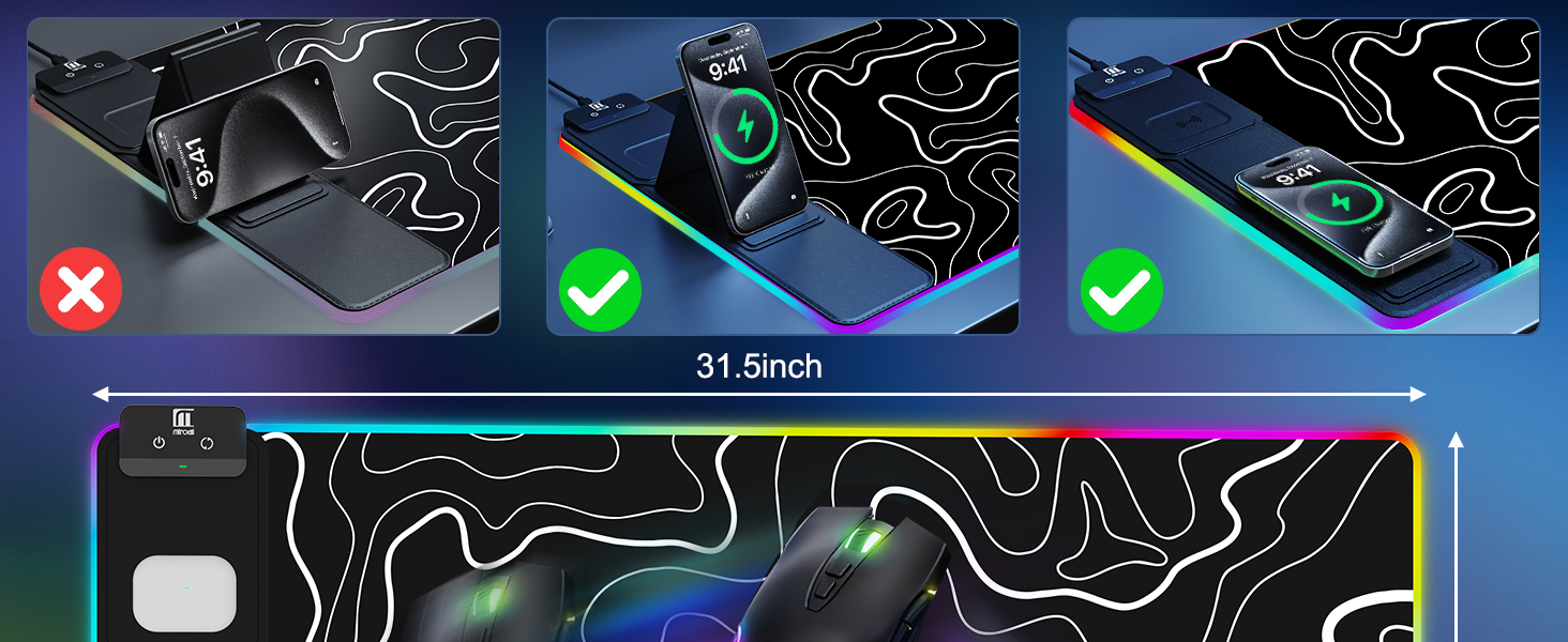 rgb mouse pad gaming new