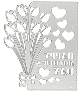 Silver Happy Mother’s Day Cutting Dies for Card Making, Flower Cutting Dies Cut Stencils for DIY ...