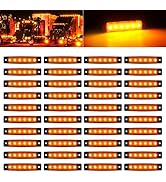 PSDRIQQ 40 Pack 6 LED Trailer Marker Light, DC12-24V Clearance Side Indicator Lamp for RV Camper ...