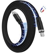 Magtame Magnetic Coiled USB C to USB C Cable 60W, 3.3FT Self-Coiling Magnetic Charging Cable, Tan...