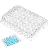 DOITOOL 48-Well Culture Plate Filling Machine Clear Plastic Microplate with Lid for Cell and Tiss...