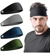 Vgogfly Running Headbands for Men Sweatbands Sports Sweat Bands Mens Workout Thin Fitness Gym Yog...