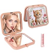 PDOZV Featuring an Adorable Orange Kitten and Pink Floral Print on The Surface, it Comes with a M...