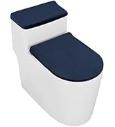 timecity Toilet Lid Cover Toilet Tank Lid Cover Stretch Velvet Bathroom Toilet Seat Cover Set Was...