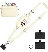 OIAWH Clip and Go Strap for Phone with Wallet Crossbody, Adjustable & Detachable Phone Lanyard wi...