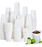 500 Pack 9 oz Disposable Plastic Cups, 9 Ounce Drinking Cups, White Party Cups for Birthday Parti...