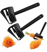 Bntyok Carrot Peeler 2 Pcs Carrot Curler Black Carrot Spiral Shred Slicer Root Vegetables Fruits ...