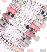 silver clay beads jewellry on heart print background