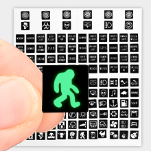 Switch with night glow stickers