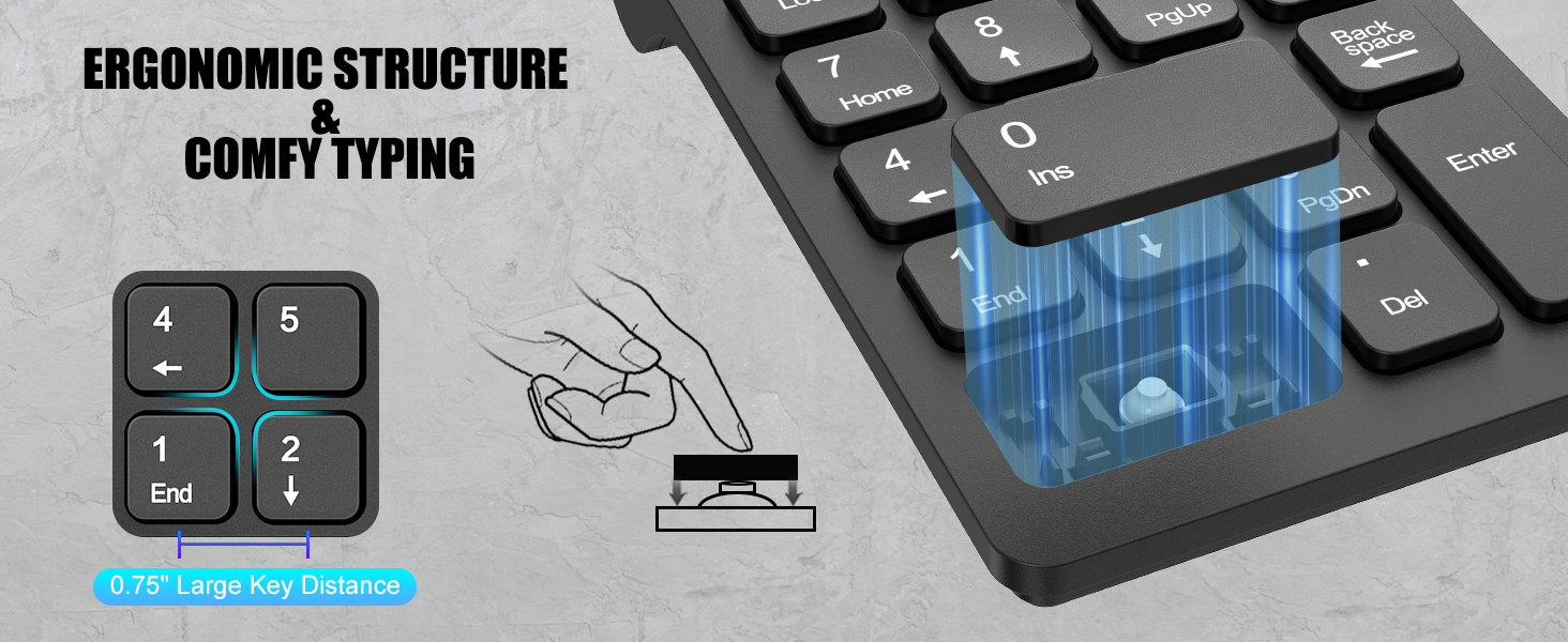 ERGONOMIC STRUCTURE & COMFY TYPING