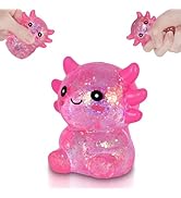 Puffwize Axolotl Squishy Toy, Cute Slow Rising Fidget Toy for Stress Relief, Soft Squeeze Sensory...