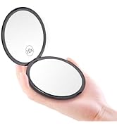 mpowtech Compact Magnifying Mirror for Purse - 1x/10x Magnification Travel Makeup Mirror 4 inch P...