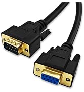 XANHAM 3.3 Feet(1 Meter) RS232 Null Modem Cable DB9 2 3 Cross TX RX Line Double Shielded(Metal Br...