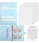 Zuozee 100 Envelopes Money Saving Challenge Binder, A5 Savings Binder with Cash Envelopes, Budget...