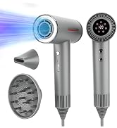 CONCARE Hair Dryer, Fast Drying Blow Dryer with Magnetic Nozzle,110,000RPM Brushless Motor, High ...