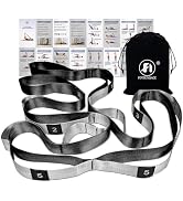 Foyer Nuage Stretch Bands for Exercise, Non Elastic Yoga Stretching Strap with Loops, 3.8cm x 2.4...