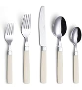 ANNOVA 20 Pieces Stainless Steel Flatware/Cutlery Set - Color Handles - 4 x Dinner Forks, 4 x Sal...