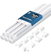 shinfly 86.9in Cord Hider Kit, Paintable Cable Raceway for Wall Mounted TV, Cord Covers for Wires...