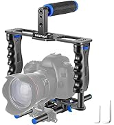 NEEWER Camera Video Cage Film Movie Making Kit, Aluminum Alloy with Top Handle, Dual Hand Grip, T...