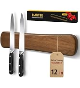 Swaitee Magnetic Knife Holder for Wall, 12 Inch Wood Strong Magnetic Knife Strip, Small Kitchen S...
