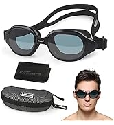 Firesara Swim Goggles, No Leaking Large Frame Wide View Pool for Women Men