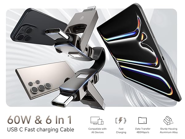 4 in 1 multi charging cable