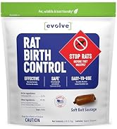 Evolve Rat Birth Control Soft Bait Sausages – 6 lbs | Scientifically Proven Rat Population Contro...