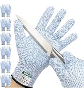 Kebada Cut Resistant Gloves, 100% Food Grade Cutting Gloves, ANSI A4 Protection Anti Cut Gloves; ...