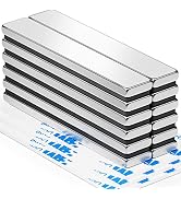 Grtard Strong Neodymium Bar Magnets with Double-Sided Adhesive, Heavy Duty Rare Earth Magnetic St...
