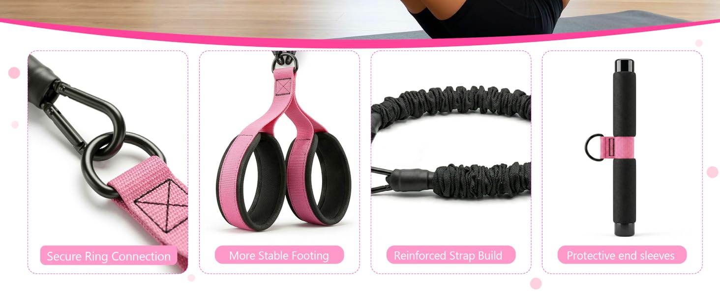 foot resistance bands with handles
