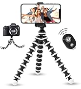Acuvar Flexible Tripod for iPhone, Android, Camera - Bendable Legs, Adjustable Stand Holder with ...