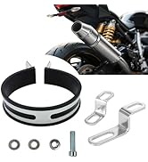 Anki HappiGo Universal Motorcycle Exhaust Pipe Bracket Hanger Clip with Z Shape Muffler Mounting ...