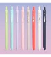 WRITECH Gel Pens Fine Point: Retractable 0.5mm Multicolor Ink 8ct Silent Click No Smear Smudge Ex...