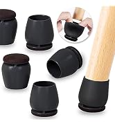 24 PCS Chair Leg Floor Protectors for Hardwood Floors, Felt Furniture Pads, Chair Leg Caps Covers...