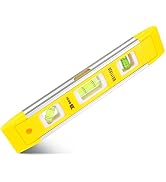 B BOSI TOOLS 9 Inch Magnetic Torpedo Level, Magnetic Box Level 45°/90°/180° Bubbles, Small Level ...