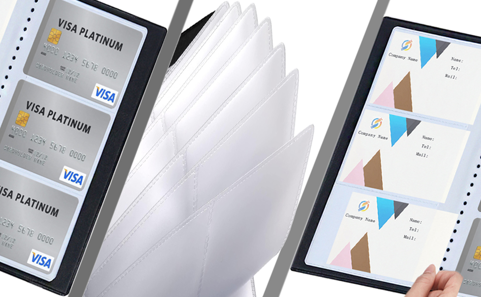 Professional PU Credit Cards Binder File Storage