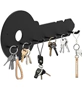 VINHOLD Sturdy Metal Key Holder with 6 Hooks, Key Hanger for Wall Decorative, Durable & Stylish K...