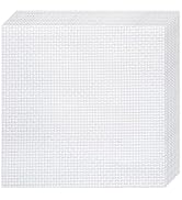 10 PCS Aida Cloth 14 Count Cross Stitch Fabric, Pre-Cut White Squares Fabric for Craft Embroidery...