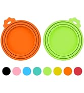 PWOD 2 Pack Pet Food Cans Lids, Silicone Food Can Covers for Dog and Cat, BPA Free/Food Safe/Univ...
