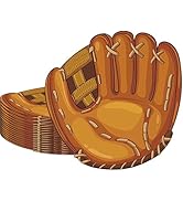 Mainivo 60Pcs Baseball Plates,Baseball Themed Party Decorations,Baseball Gloves Dinner Dessert Pl...