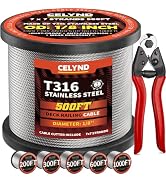 CELYND Stainless Steel Cable for Railing - 500FT 1/8