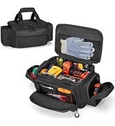 Trahzia Small Tool Bag with Anti-friction Bottom, Tactical 12" Tool Tote for Men, Hand Tool Stora...