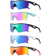 Vcarsian Polarized Kids Sunglasses Youth Baseball Softball Cycling Sports Sun Glasses for Boys Gi...