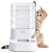 PAWGETHER Automatic Cat Water Dispenser with 1 Filter Gravity Water Bowl for Dogs, 1 Gallon/3.5L...
