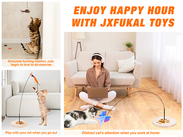 enjoy happy hour with jxfukal cat toys